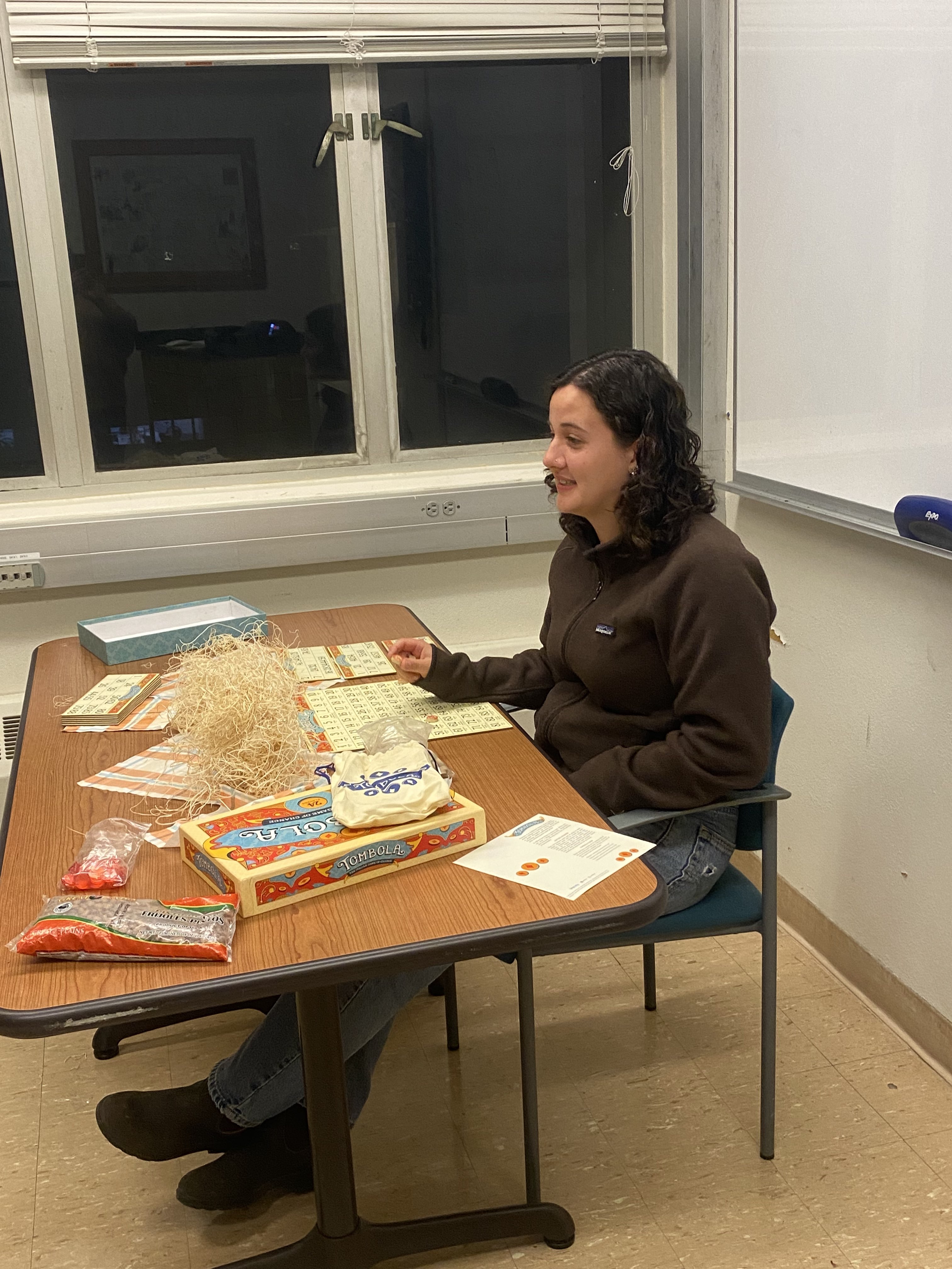 Italian Club member preparing for Tombola