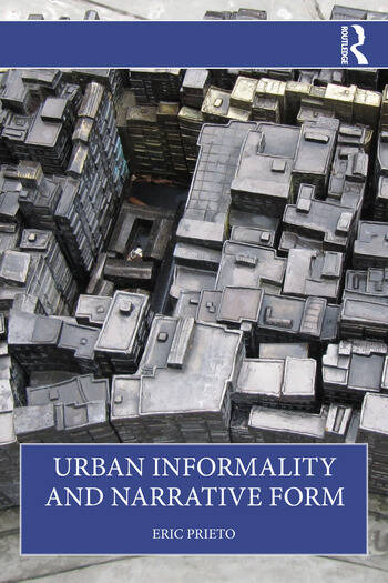 Book cover showing rooftops in black and white