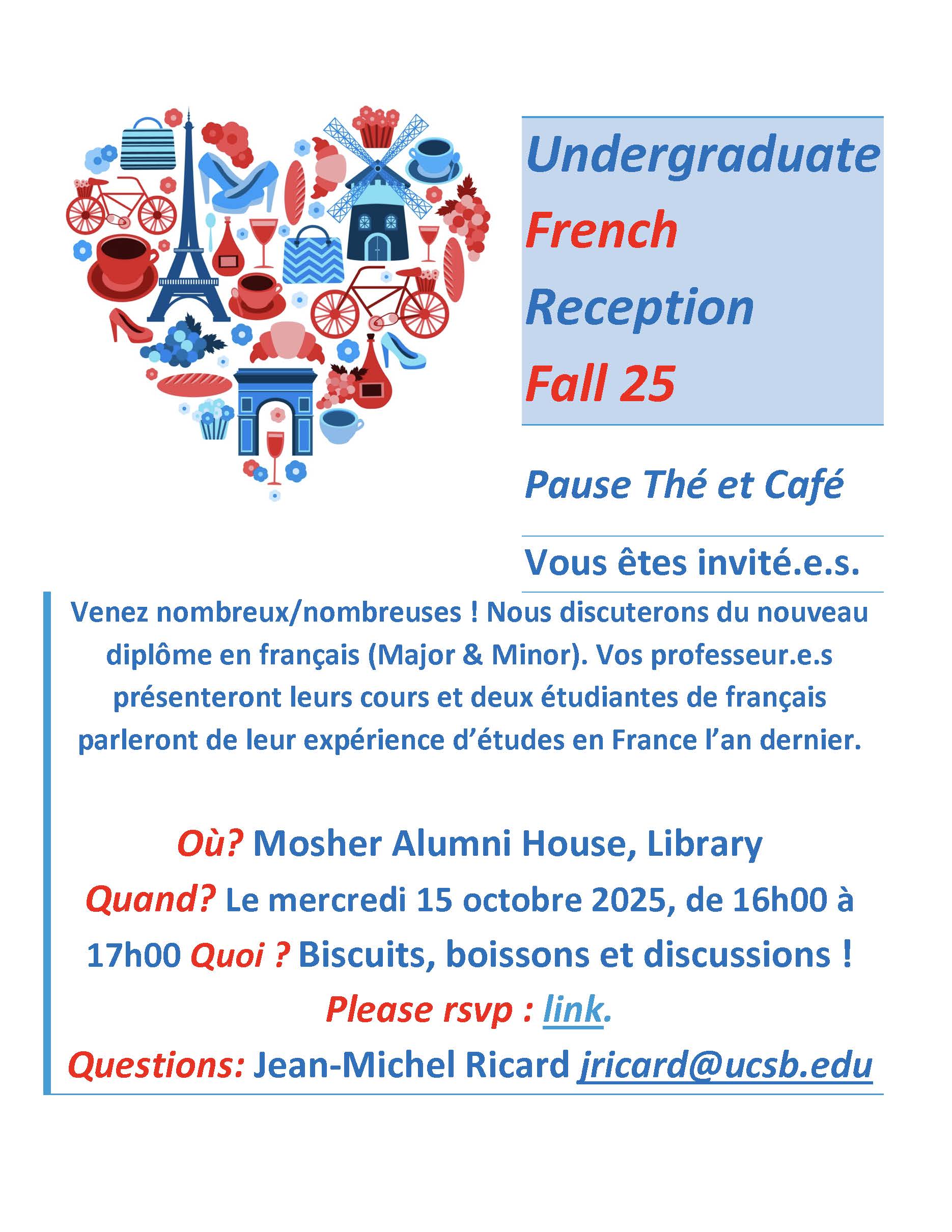 Undergraduate French Reception Poster