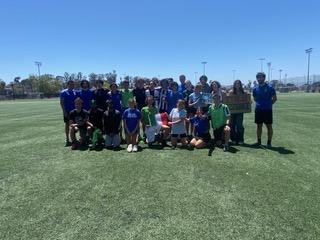 Italian Soccer Team with French students